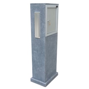 Staande Brievenbus Oviedo Rechts - Natuursteen - Blauwe Hardsteen - 35x100x21cm