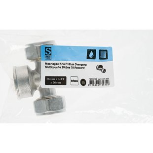 Sanivesk Meerlagen T-stuk Overgang 26mmx3/4fx26mm
