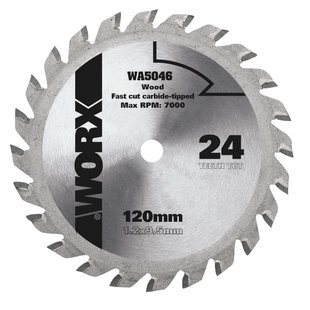 Worx Cirkelzaagblad Wa5046 Tct 120mm 24t