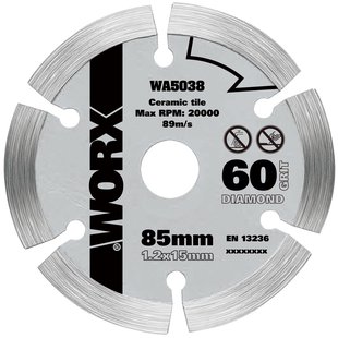 Worx Cirkelzaagblad Wa5038 Diamant 85 Mm