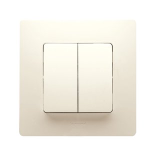 Legrand Niloé Dubbele Wisselschakelaar Inbouw Crème Wit