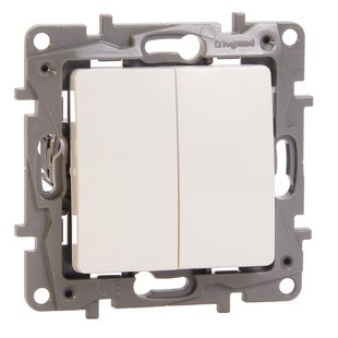 Legrand Wisselschakelaar Niloé Inbouw 2-voudig Wit
