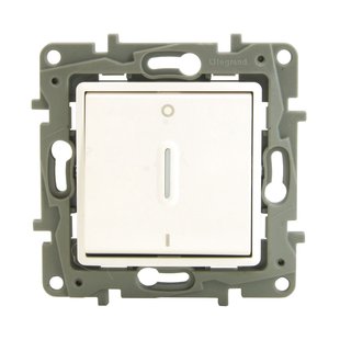 Legrand Niloé Tweepolige Controleschakelaar + Indicator Wit