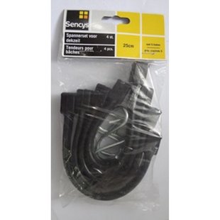Sencys Spannerset Voor Dekzeil 25cm – 4 Stuks
