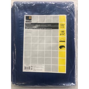 Sencys Afdekzeil Polyethyleen Blauw/zilver 3x4m