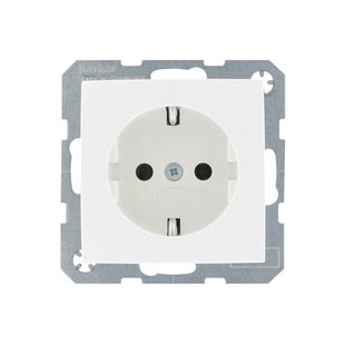 Berker Inbouwstopcontact S1 Met Aarde (randaarde) 1-polig Wit Ip20