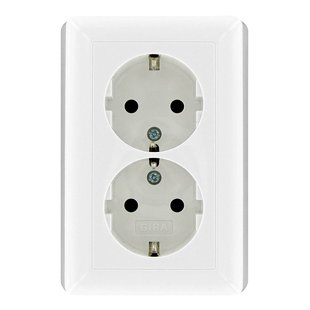Gira Inbouwstopcontact St55 Met Aarde (randaarde) 2-polig Wit Ip20