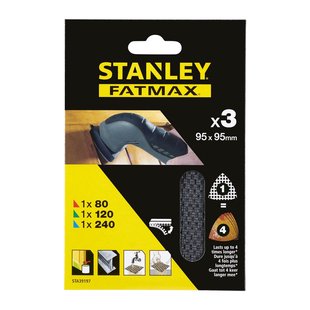 Stanley Fatmax Set Van Schuurgaas Driehoek Quickfit 80 - 120 - 240gr