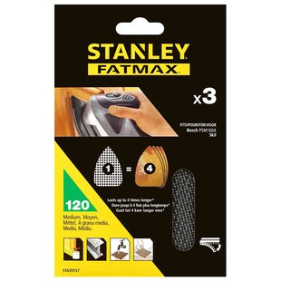 Stanley Fatmax Schuurgaas Sta39157-xj Quickfit K120 Voor Bosch Psm 3 Stuks