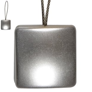 Gordijnbinder Magneet Vierkant Zilver