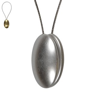 Gordijnbinder Magneet Ovaal Zilver