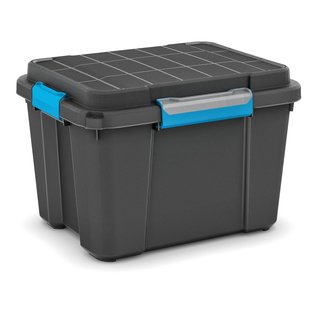 Kis Scuba Opbergbox M - 45l Zwart/blauwe