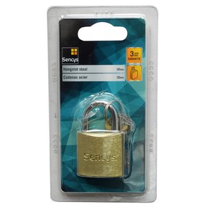 Sencys Hangslot Met Sleutel - Staal Voor Koffer Of Kluisje - Behuizing 30mm