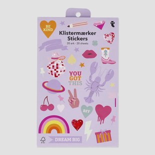 Vellen met pictogramstickers - 20 stuks