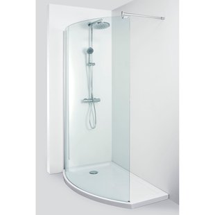 Allibert Inloopdouchewand Wings Walk In Links 125cm Met Douchebak