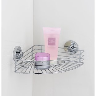 Wenko Simpel Hoekrek + Pomp Vacuumloc Bari Chroom