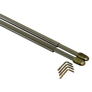 Sencys Uitschuifbare Gordijnroede Goud 80-120 Cm 2 Stuks