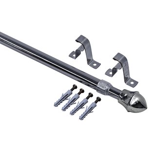 Sencys Uitschuifbare Gordijnroede Zilver 75-125cm