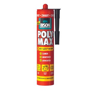 Bison Universele Montagelijm Poly Max Express Zwart 425g