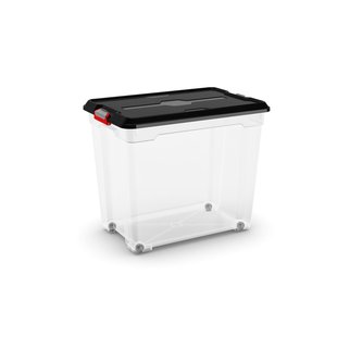 Kis Moover Xxl Opbergbox 80l Transparant/zwart
