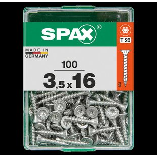 Spax Universele Schroef T-star Wirox Verzonken Kop Torx T20 - 3,5x16mm - 150 Stuks