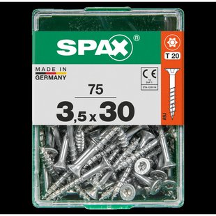 Spax Universele Schroef T-star Wirox Verzonken Kop Torx T20 - 3,5x30mm - 75 Stuks