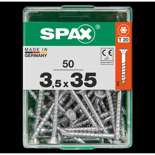 Spax Universele Schroef T-star Wirox Verzonken Kop Torx T20 - 3,5x35mm - 50 Stuks