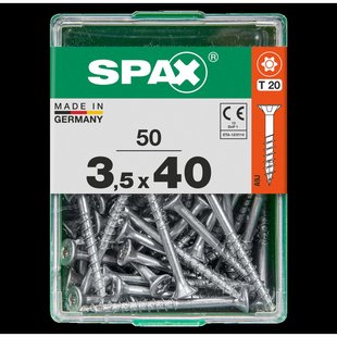 Spax Universele Schroef T-star Wirox Verzonken Kop Torx T20 - 3,5x40mm - 50 Stuks