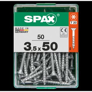 Spax Universele Schroef T-star Wirox Verzonken Kop Torx T20 - 3,5x50mm - 50 Stuks