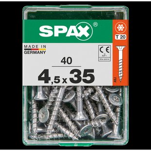 Spax Universele Schroef T-star Wirox Verzonken Kop Torx T20 - 4,5x35mm - 40 Stuks