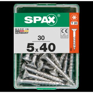 Spax Universele Schroef T-star Wirox Verzonken Kop Torx T20 - 5x40mm - 30 Stuks