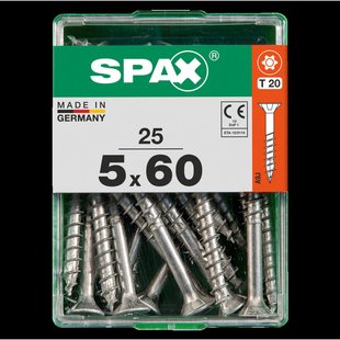Spax Universele Schroef T-star Wirox Verzonken Kop Torx T20 - 5x60mm - 25 Stuks