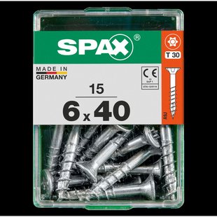 Spax Universele Schroef T-star Plus Verzonken Kop Torx - 6x40mm - 15 Stuks