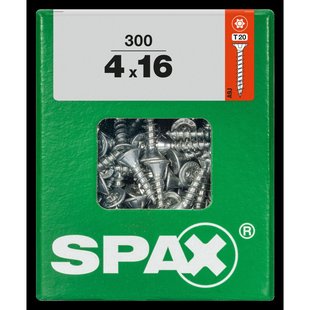 Spax Universele Schroef T-star Verzonken Kop Torx - 4x16mm - 300 Stuks