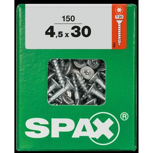 Spax Universele Schroef T-star Verzonken Kop Torx - 4,5x30mm - 150 Stuks