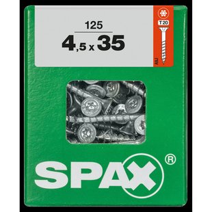 Spax Universele Schroef T-star Verzonken Kop Torx - 4,5x35mm - 150 Stuks