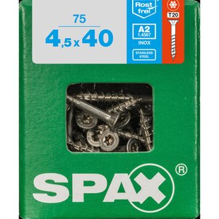 Spax Universele Schroef T-star Verzonken Kop Torx T20 - 4,5x40mm - 75 Stuks