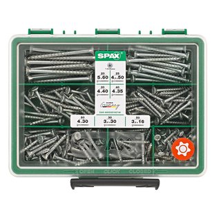 Spax Schroeven Assortiment T-star Wirox Verzonken Kop Torx - Diverse Maten - 245 Stuks