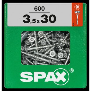 Spax Universele Schroef T-star Wirox Verzonken Kop Torx T20 - 3,5x30mm - 600 Stuks