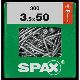 Spax Universele Schroef T-star Wirox Verzonken Kop Torx T20 - 3,5x50mm - 300 Stuks