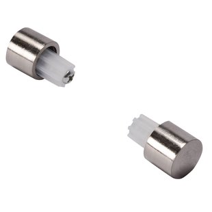 Decomode Gordijnknop Flat Rvs 12mm - 2 Stuks