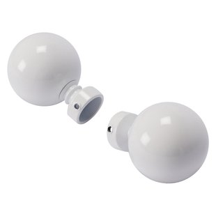Decomode Gordijnknop Bulb Wit Hoogglans 20mm - 2 Stuks