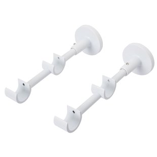 Decomode Gordijnsteun Dubbel Wit Hoogglans 20mm - 2 Stuks