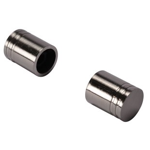 Decomode Gordijnknop Cylin.2 Rvs 20mm - 2 Stuks