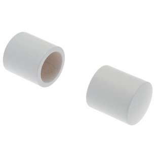 Decomode Eindknop Gordijnroede Wit 28mm 2st