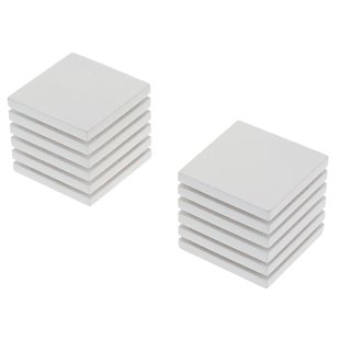 Decomode Eindknop Gordijnroede Wit Gestreept Kubus 28mm 2st