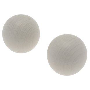 Decomode Gordijnknop Sphere Klei Wit 28mm - 2 Stuks