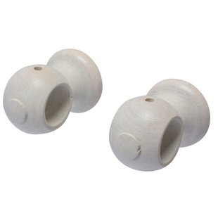 Decomode Gordijnsteun Apollo Klei Wit 28mm - 2 Stuks