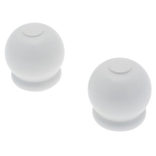 Decomode Eindknop Gordijnroede Appel Wit 35mm 2st