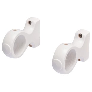 Decomode Gordijn Geslotensteunen Wit 35mm 2 Stuks